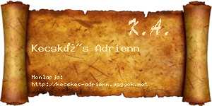 Kecskés Adrienn névjegykártya