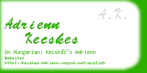 adrienn kecskes business card